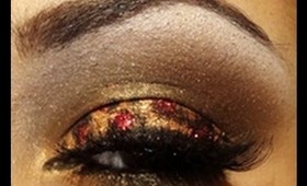 HiP Duo: Glittery Red Leopard Print Eyes-FIERCE HONEY!