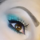 Teal glitter eyeshadow 