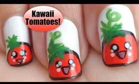 Kawaii Tomato Nail Art ◕‿◕ かわいい!