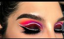 WHITE GRAPHIC LINER CUT CREASE MAKEUP TUTORIAL