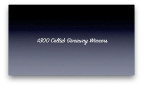 $300 Collab Giveaway Winners!!