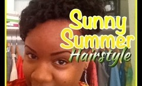 Summer Updo on Natural Hair