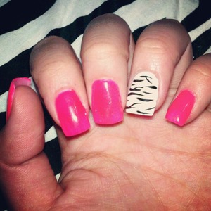 hot pink with animal Zebra Print to add a pop. (: 