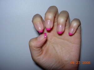 Hot pink French tips