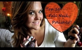 Top 10 Nail Polishes for Fall!!