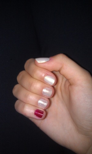 pinky as the accent nail :) 