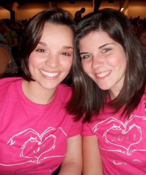 At the Taylor Swift Concert with the shirts we made!! :)
