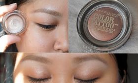 Maybelline Color Tattoo 24HR Cream Gel Eyeshadow Review + Demo