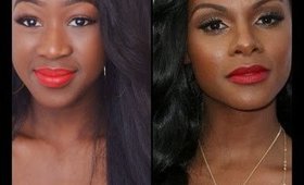 Tika Sumpter inspired simple Red Lip Make Up Look