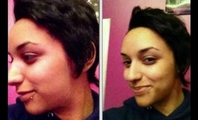 How to Flat Iron Very Short Hair-CURLY TO STRAIGHT!