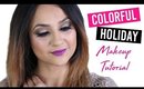 Colorful Holiday Makeup Tutorial 2017