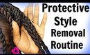Protectives Styles on Natural Hair| A How To Avoid Breakage Take Down Method #Napchat