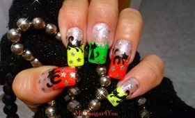 Halloween Nails-How to Paint a Cat, Tutorial - ♥ MyDesigns4You ♥