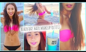 Get Ready With Me! Beach Hair Makeup Outfit + Essentials