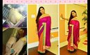 Diwali outfit/ saree styling+Indian makeup and look.