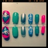 Pink dolphin nails