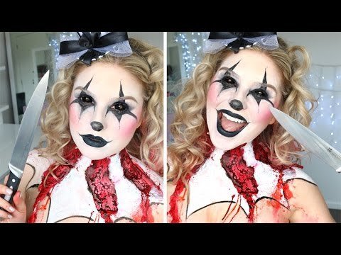 scary clown halloween makeup