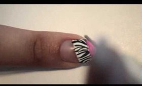 ZEBRA / pink nail design