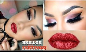 BRILLOS - OPCIONES para FIESTAS /GLITTER options for HOLIDAY makuep tutorial | auroramakeup