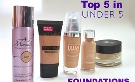 Top 5 in Under 5: Drugstore Foundations