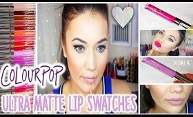 Watch Me Try: 25 Colour Pop ULTRA MATTE LIPS + Lip Swatches!