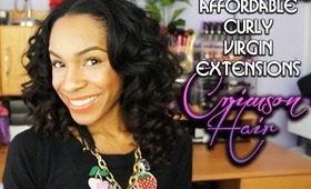 Affordable Curly Virgin Hair! Crimson Hair Extensions