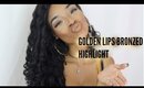 GRWM Golden Lips Bronzed Highlighed Face