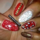 Red Mix Match Nails