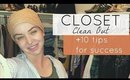CLOSET CLEAN OUT 🖤 My Motivational Process + 10 MUST KNOW TIPS!