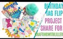 VR Project Share Birthday Tag Flip #lillers2019birthdaybash CraftingWithLiller,  Hooray Collection