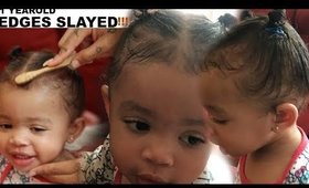 SLAYING My ONE Year Old's EDGES!😁