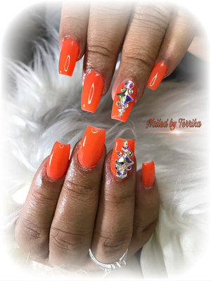 Beautiful Orange Nails 