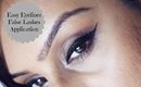 Tutorial| EASY Winged Eyeliner & How to Apply False Lashes || Makeup With Raji