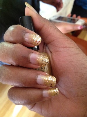 Nails for prom! :) 

Milani 3D & Sephora Only Gold for Me