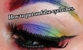 How I Put On Falsies Eye lashes requested by tonya