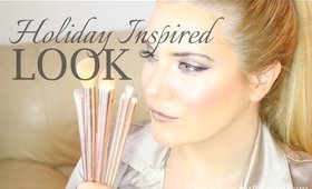 HOLIDAY LOOK with Sephora Happy Holiday Glitter Brush Set | TheInsideOutBeauty.com by Heidi