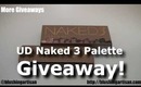 Urban Decay Naked 3 Palette Giveaway!!!  [Holiday Giveaway #2]