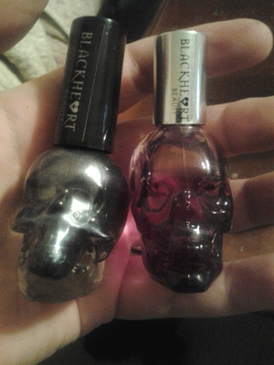 My christmas gift to self... Blackheart Beauty polish and perfume.. Also eye pencil not pictured.