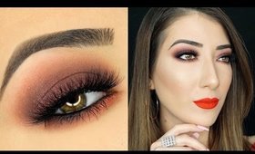 Orange and Brown Smokey Eye Makeup Tutorial