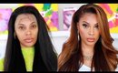 WIG TRANSFORMATION | BROWN HAIR WITH CARAMEL BLONDE  HIGHLIGHTS