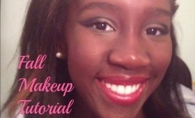 Gold & Black Eyes w. Bold Lips Makeup Tutorial for Fall!
