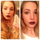 Black/wine dark lip for halloween