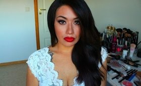GRWM ♡ Drugstor products ( Red ombre lips - Kim kardashian inspierd makeup )
