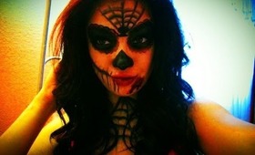 Halloween Look:Sugar Skull Makeup Tutorial