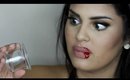 Last Minute Halloween Makeup: Kylie Jenner Lip Challenge