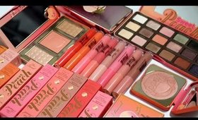 Too Faced Sweet Peach Collection SWATCHES (Eye Shadow Palette, Glow Palette, Lip Gloss..)