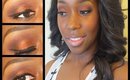 Get Ready with me (makeup only) Red smokey eye + Nude lips