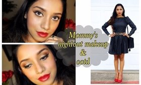 Easy night out makeup for Indian/ brown skin tone. + OOTD
