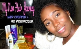 My New Hair Journey| Big hair chopped + First natural hair product haul