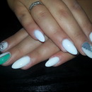 white turquoise nails
